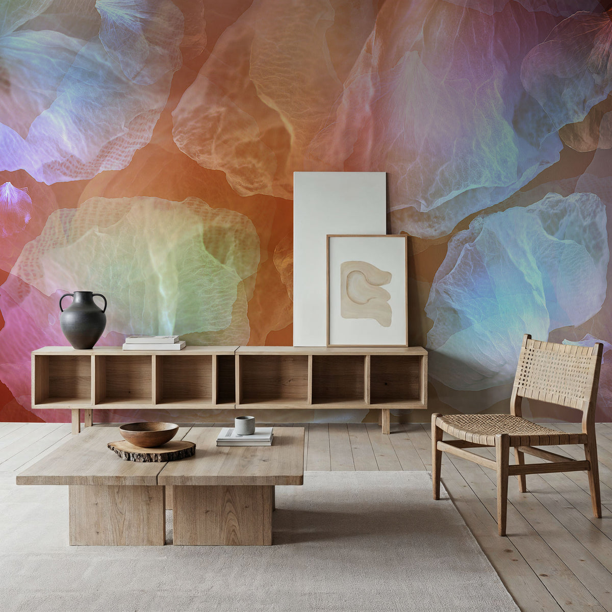Glowing Flowers Mural Wallpaper - room preview 02