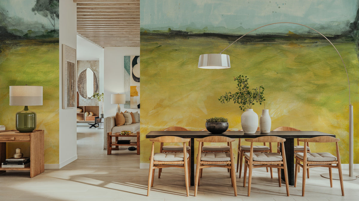 Over the Meadow Mural Wallpaper - room preview 02