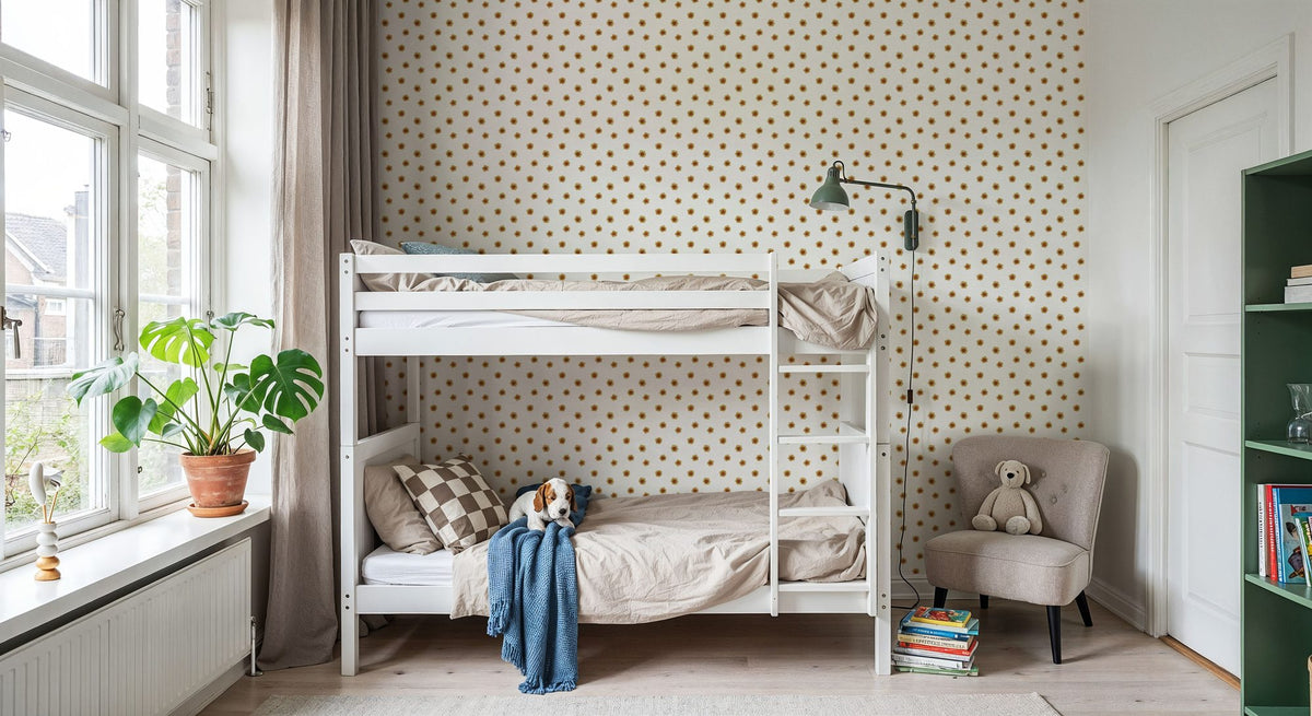Autumn Buds White Mural Wallpaper - room preview 02