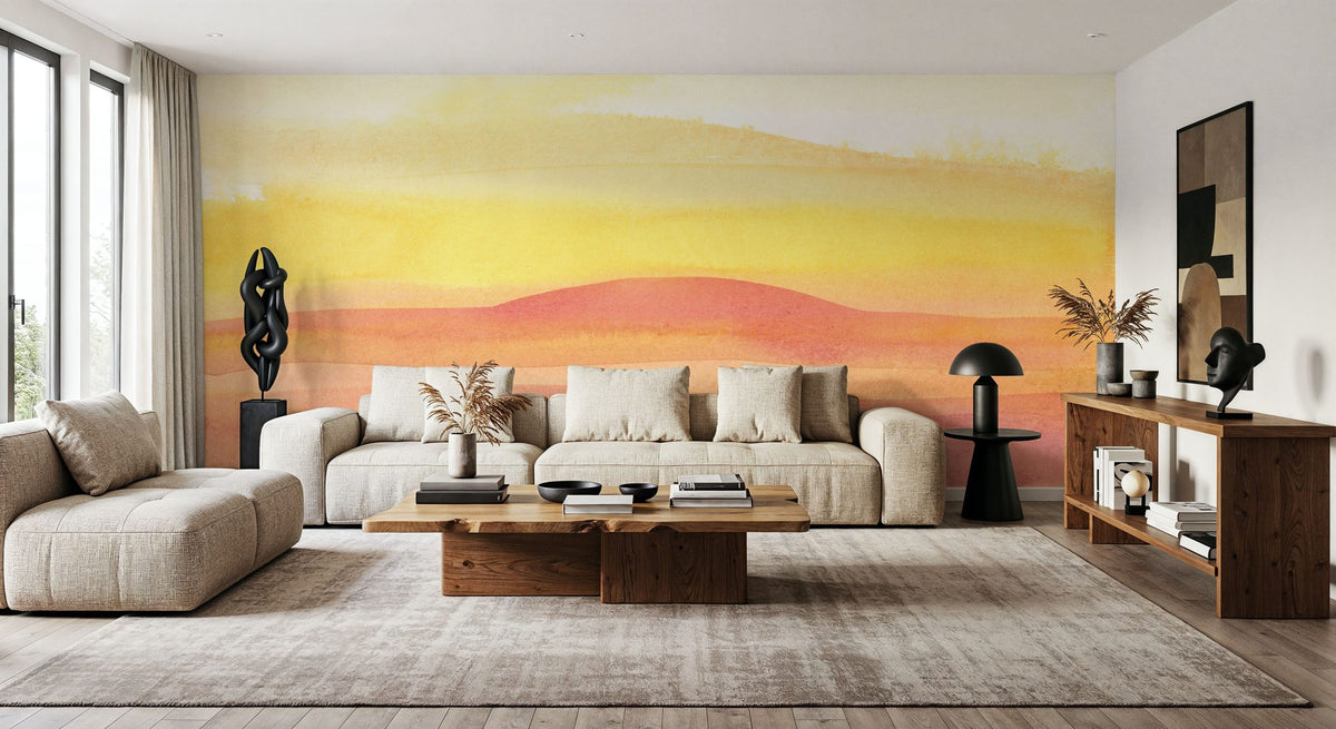 Pink Sunrise I Mural Wallpaper - room preview 02
