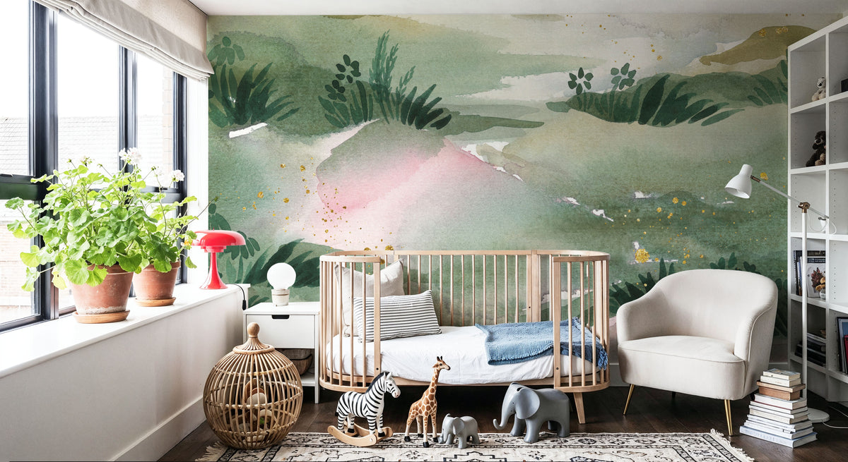 Midsummer Meadow VI Mural Wallpaper - room preview 02