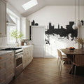 Manchester England Skyline Black & White Mural Wallpaper - room preview 02