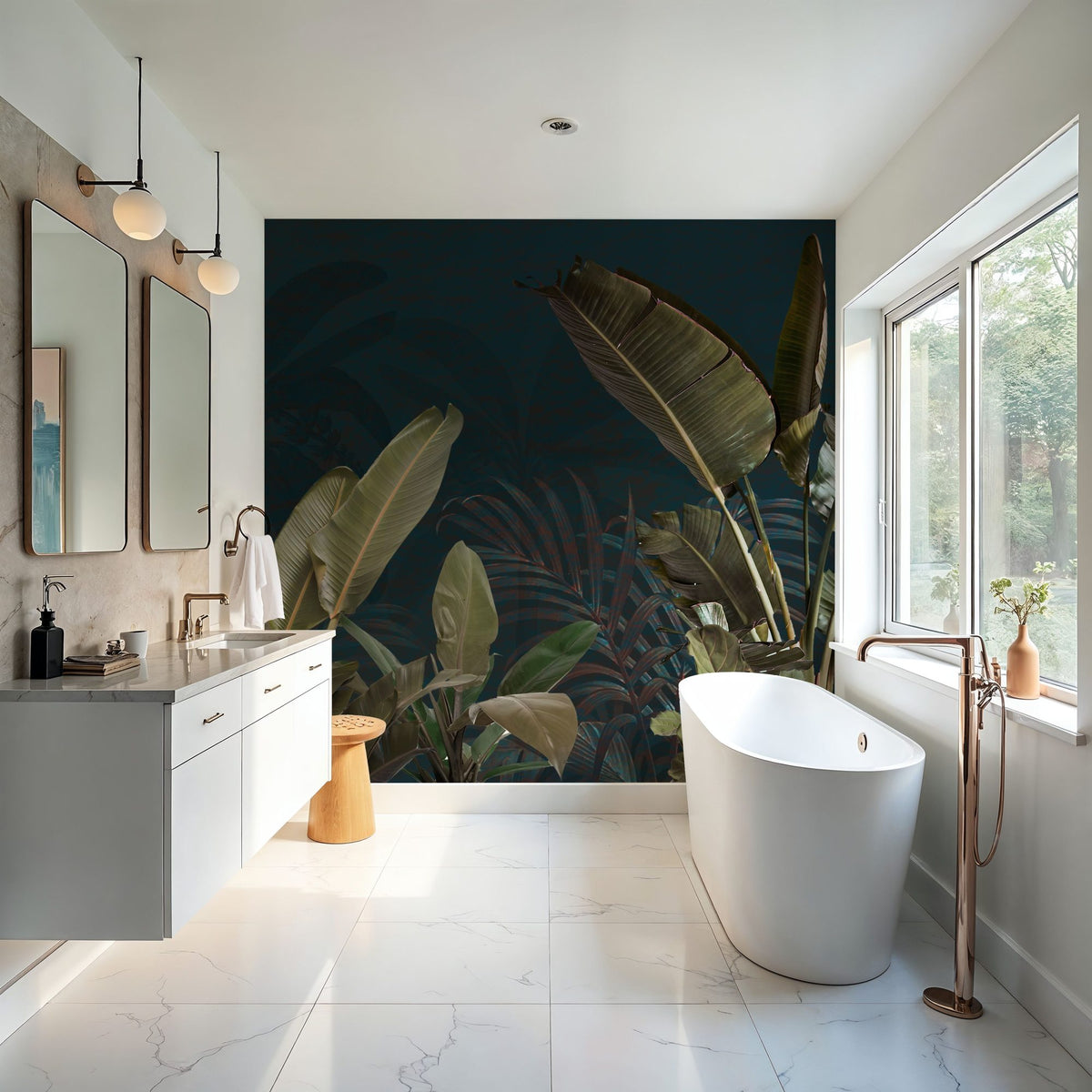 Banana Leaf Study Mural Wallpaper - room preview 02
