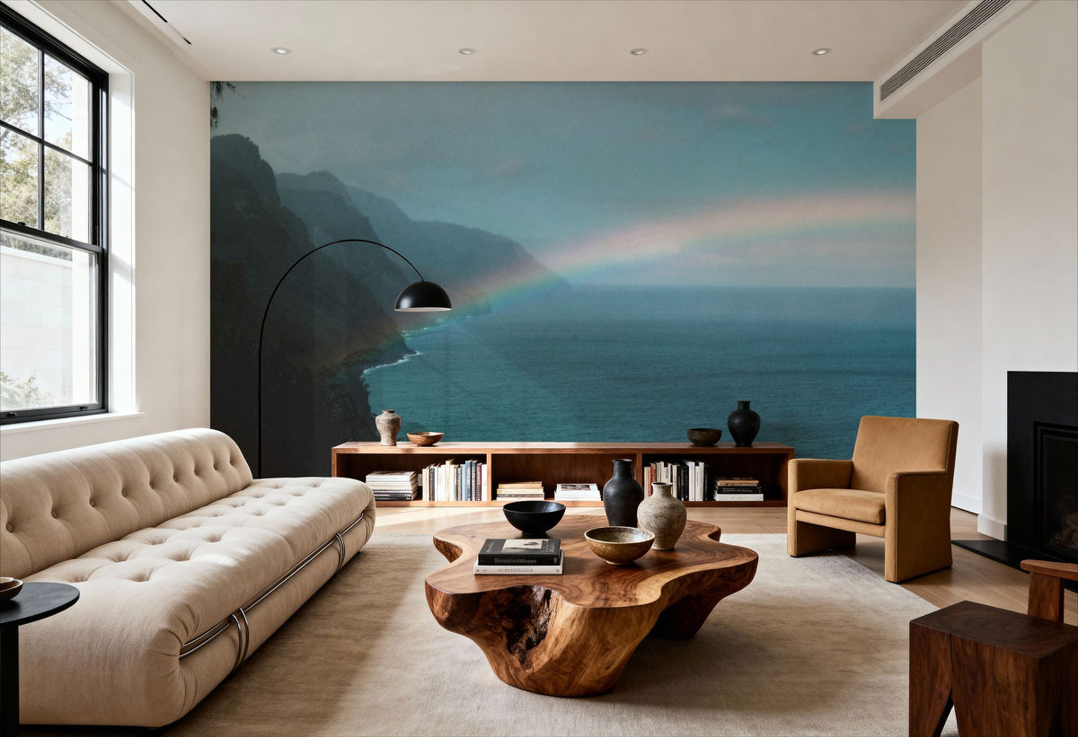 Double Rainbow Mural Wallpaper - room preview 02