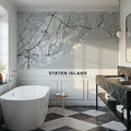 Map of Staten Island Mural Wallpaper - room preview 02