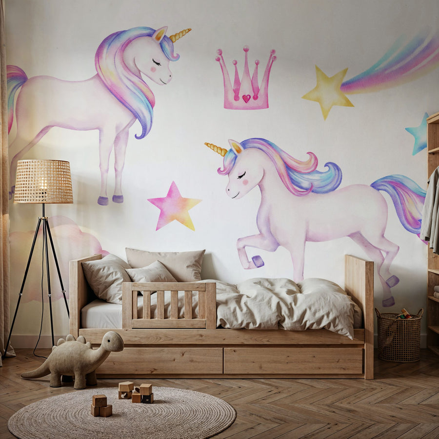 Unicorn Wallpaper Mural – Kids Fantasy Wall Mural – Princess Dream