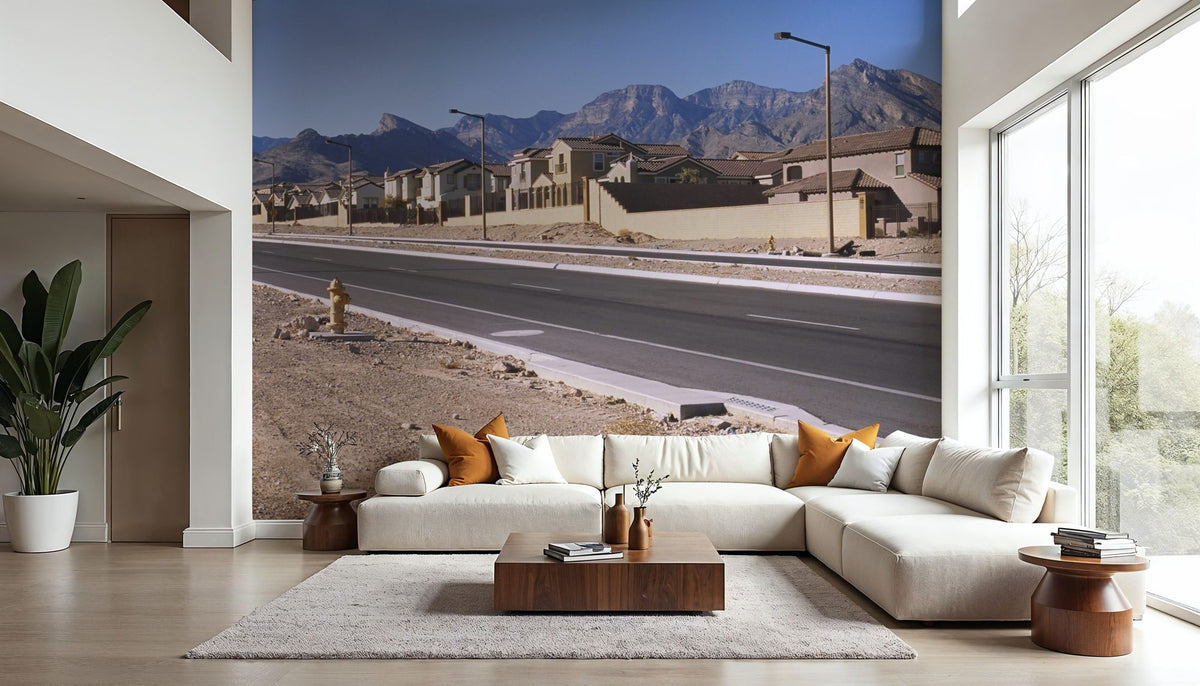 Mountain Road Vista Mural Wallpaper - room preview 02