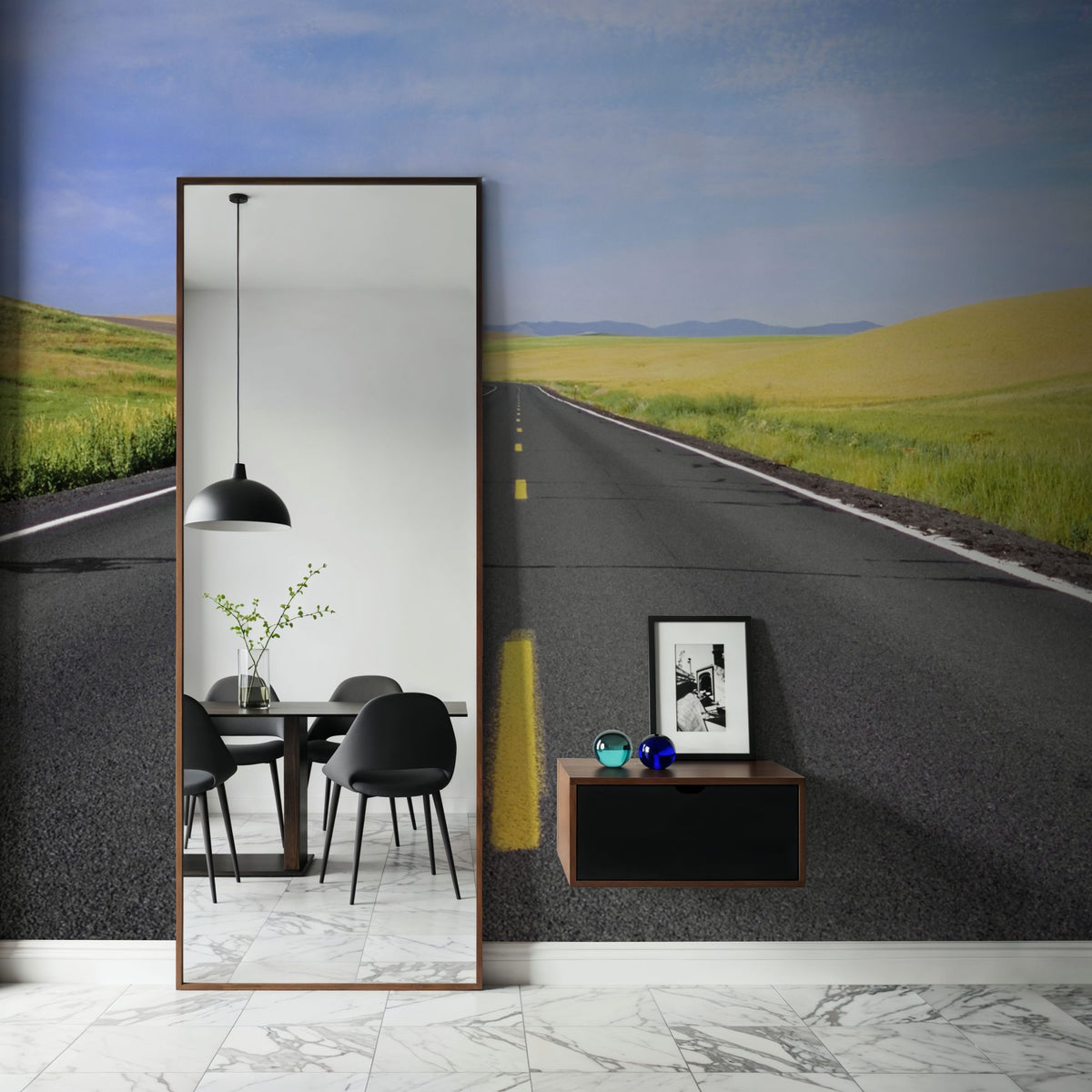 Open Road Horizon Mural Wallpaper - room preview 02