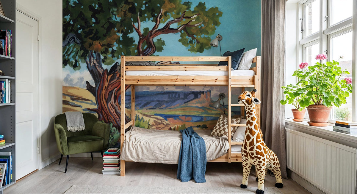 The Wind Shapes the Tree Mural Wallpaper - room preview 02