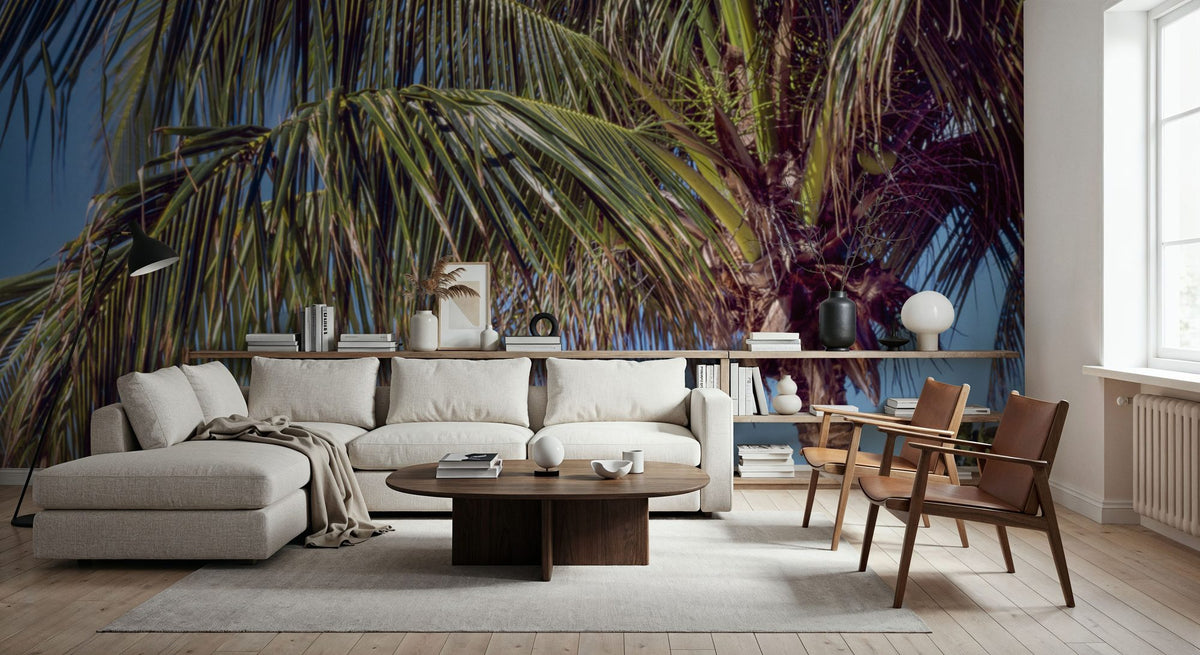 Tropical Paradise Palm Mural Wallpaper - room preview 02