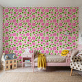 Cerise Hydrangeas Mural Wallpaper - room preview 02