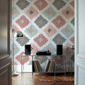 Ikat Pattern V Mural Wallpaper - room preview 02