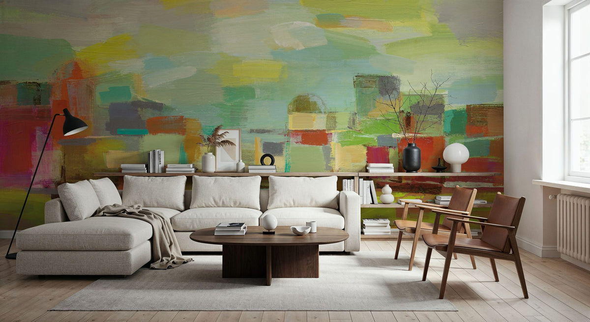 Town by the River Mural Wallpaper - room preview 02