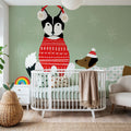 Puppy It's Cold Outside V Mural Wallpaper - room preview 02