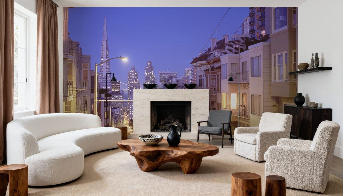 Twilight Pyramid Mural Wallpaper - room preview 02