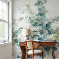 Eucalyptus I on Shiplap Mural Wallpaper - Light Tone - room preview 02
