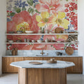 Floral Focus White Mural Wallpaper - room preview 02