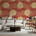 Woven Medallion Mural Wallpaper - room preview 02