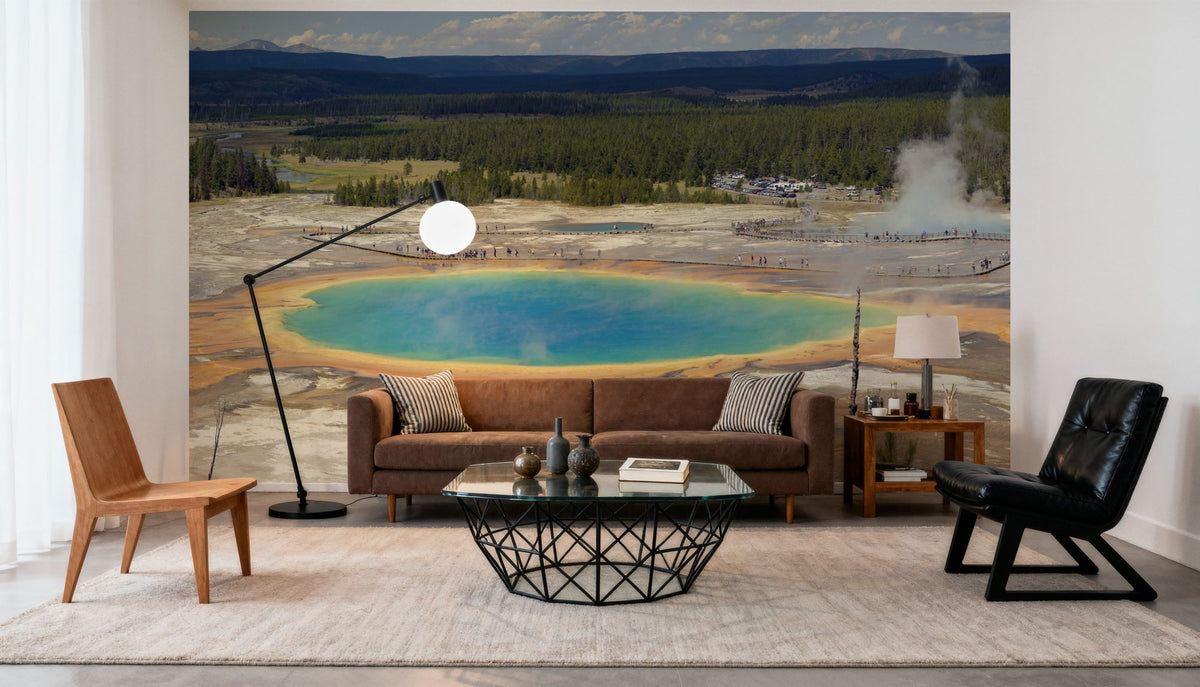 Midway Geyser Basin Mural Wallpaper - room preview 02