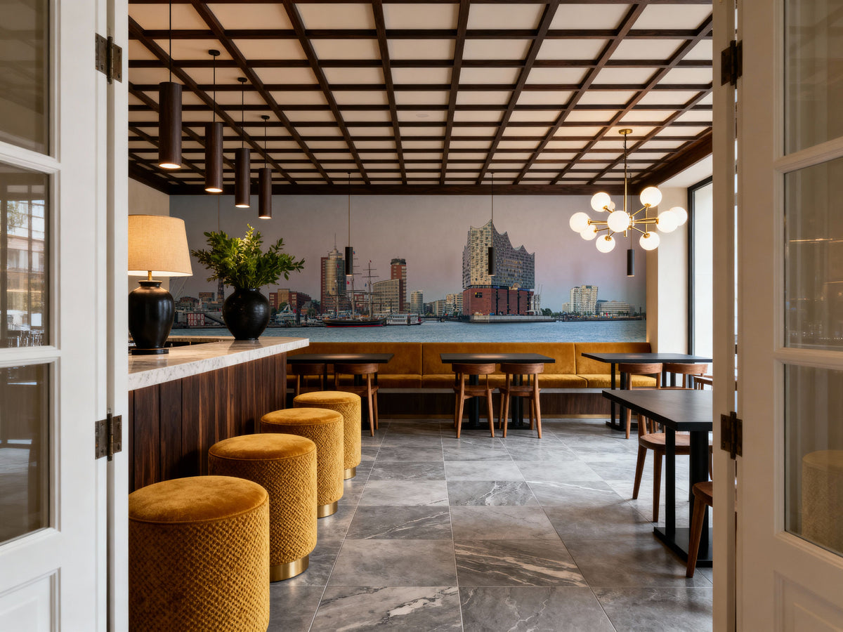 Harbor Vista Mural Wallpaper - room preview 02