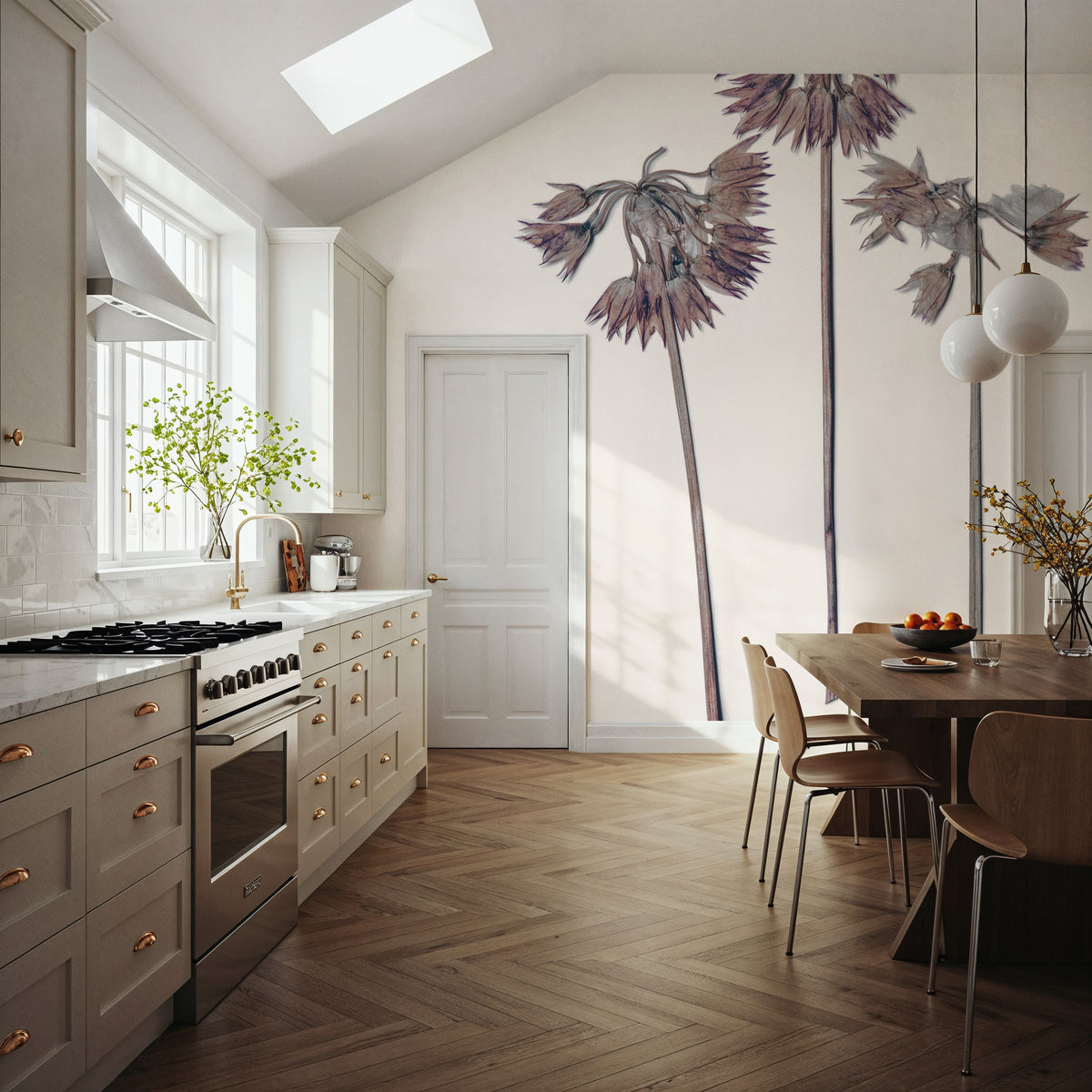 Field Journal Entry V Color Mural Wallpaper - room preview 02