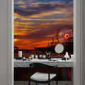 Santa Monica Pier Sunset Orange Mural Wallpaper - room preview 02