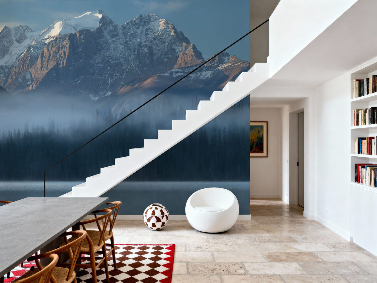 Mount Vaux and Emerald Lake Mural Wallpaper - room preview 02