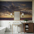Golden Cloudscape Mural Wallpaper - room preview 02