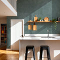 Subtle Plaster Wall, Forest Green Mural Wallpaper - room preview 02