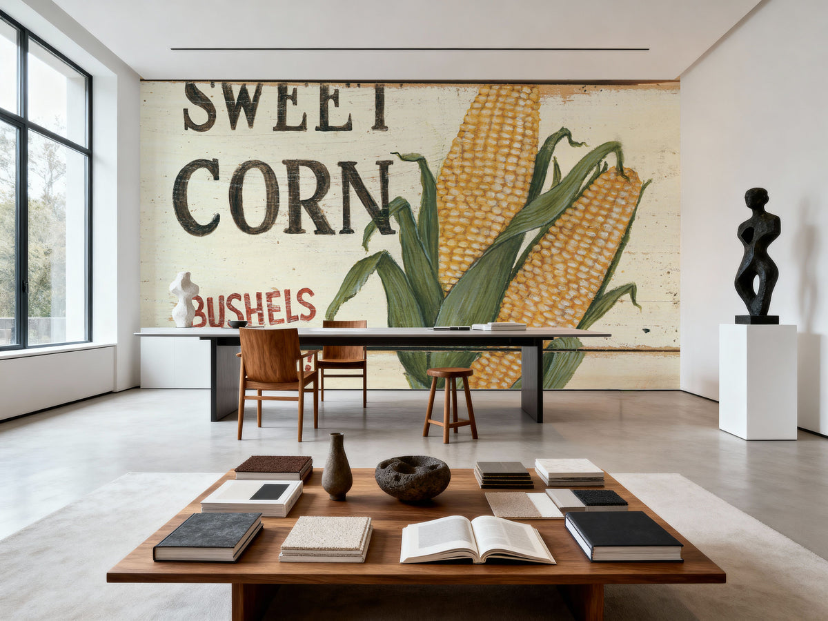 Fresh Picked Sweet Corn Mural Wallpaper - room preview 02
