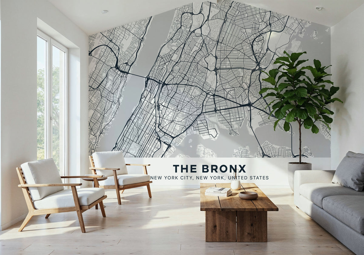Map of the Bronx Mural Wallpaper - room preview 02