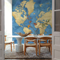 World Map Cities - Ernest Mural Wallpaper - room preview 02