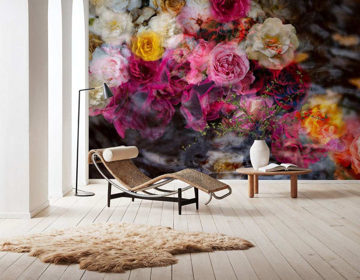 River of Roses Mural Wallpaper - room preview 02