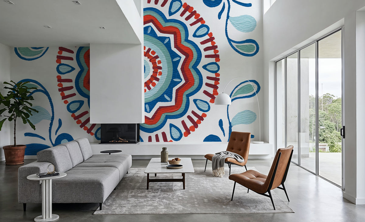 Tex Mex Mandala Tile III Mural Wallpaper - room preview 02