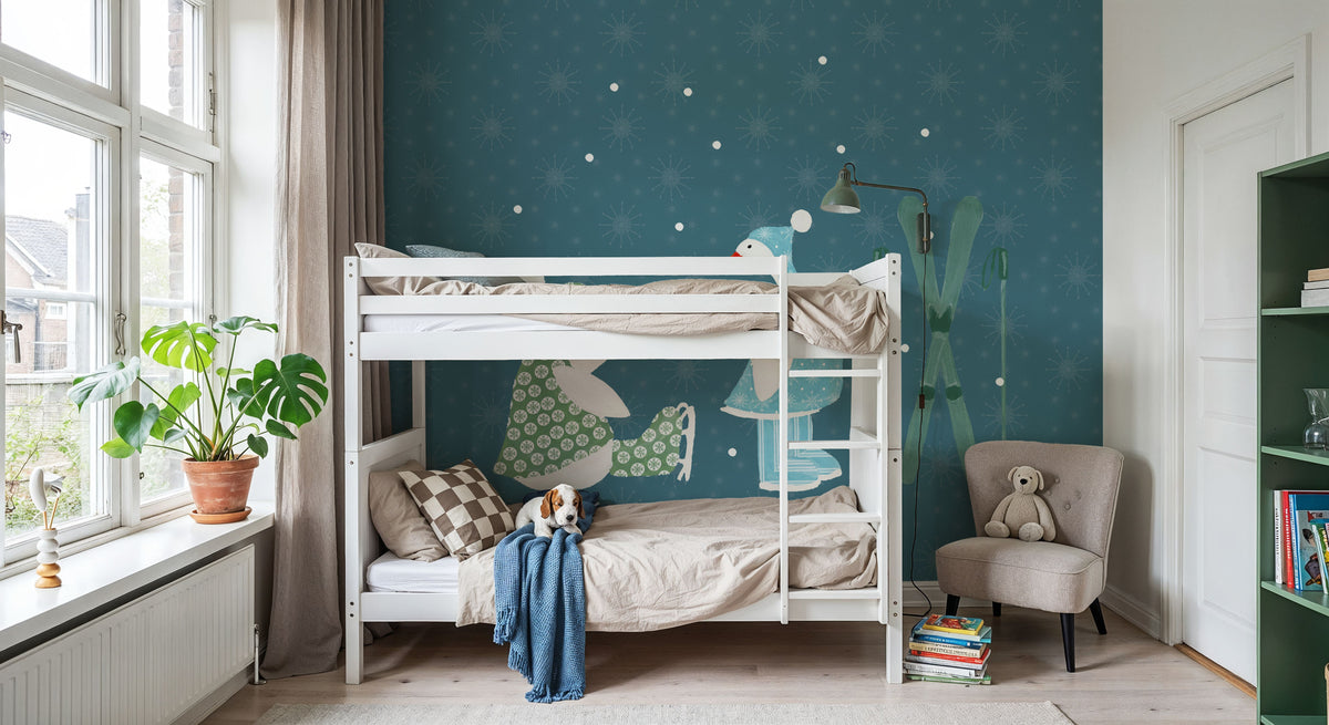 Ducks in the Snow VII Mural Wallpaper - room preview 02