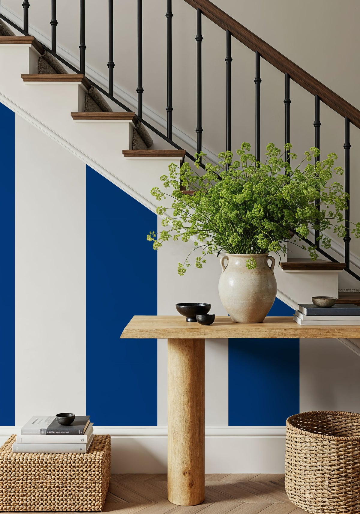 Circus Stripes, Blueberry Mural Wallpaper - room preview 02