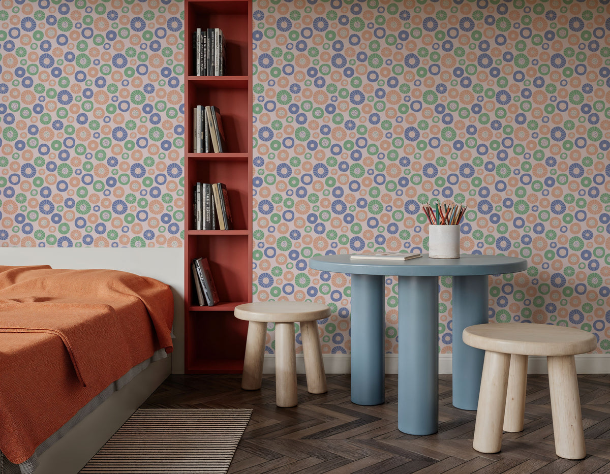 Daisies in Bloom Mural Wallpaper - room preview 02