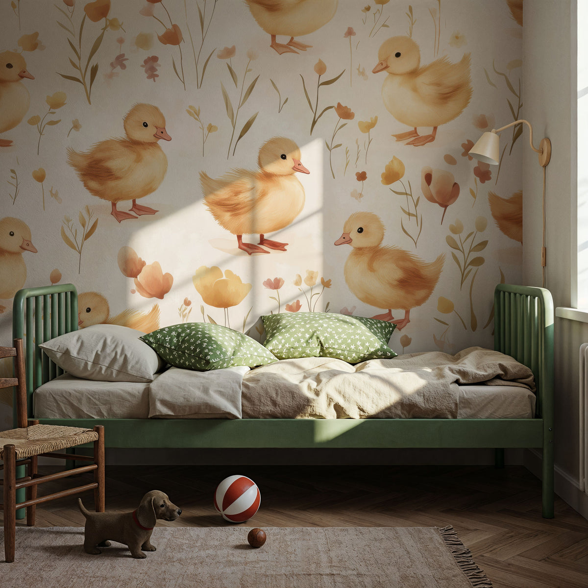 Twee Ducklings Mural Wallpaper - room preview 02