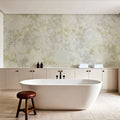 Flower Silhouette Yellow Mural Wallpaper - room preview 02