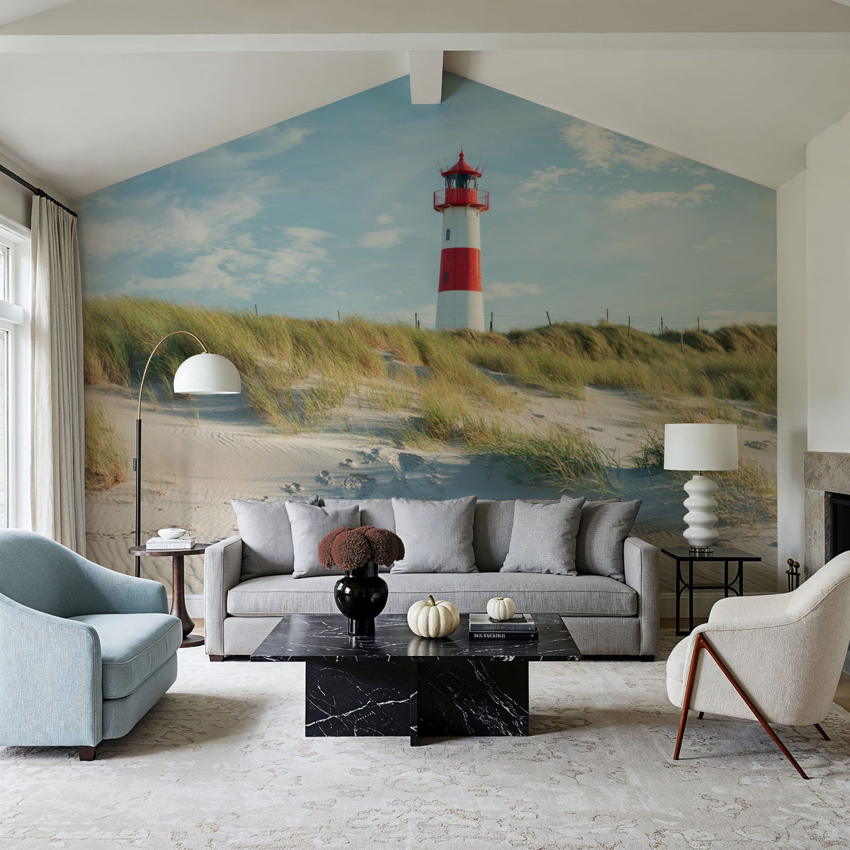 Lighthouse List-Ost on the Island of Sylt Mural Wallpaper - room preview 02