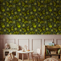 Papillion II, Avocado Green Mural Wallpaper - room preview 02