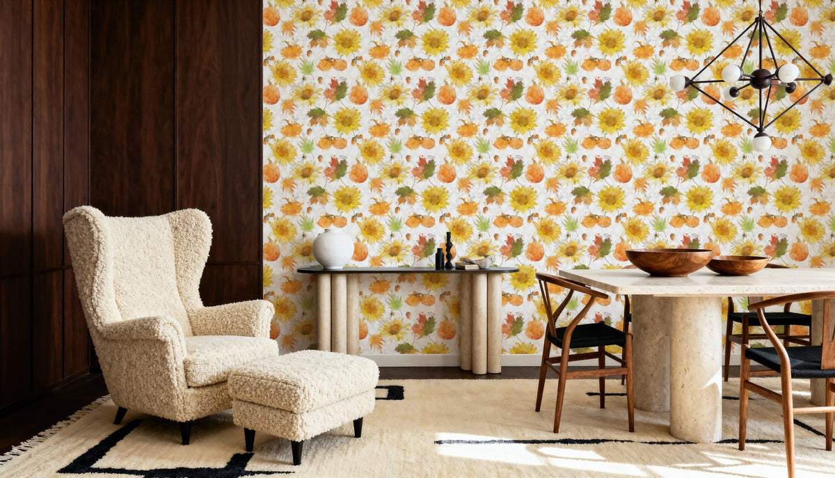 Harvest Leaves Mural Wallpaper - room preview 02