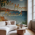 Hula Moon Beach Mural Wallpaper - room preview 02