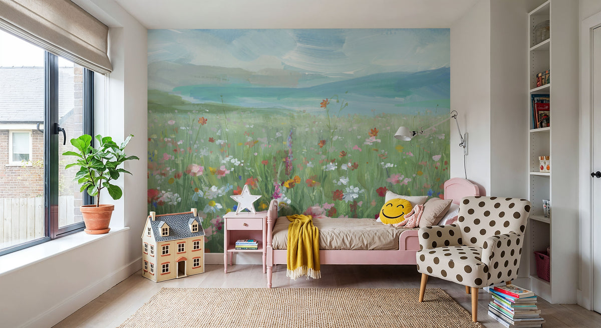 Field of Flowers Mural Wallpaper - room preview 02