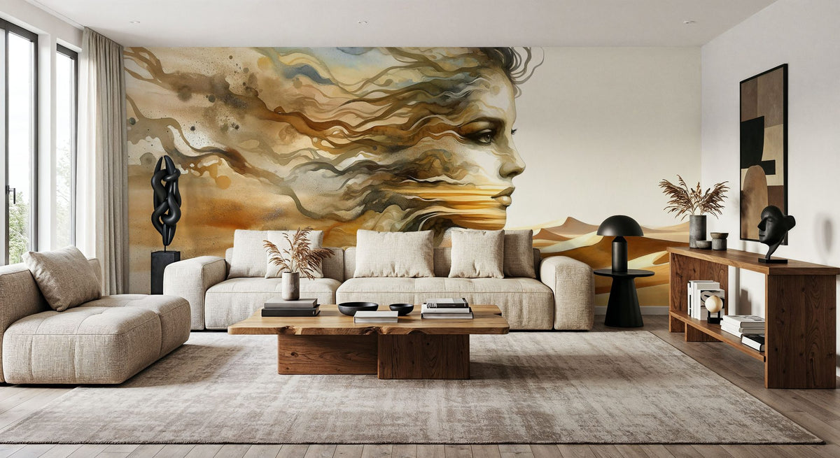 Whispers of Desert Wind Mural Wallpaper - room preview 02