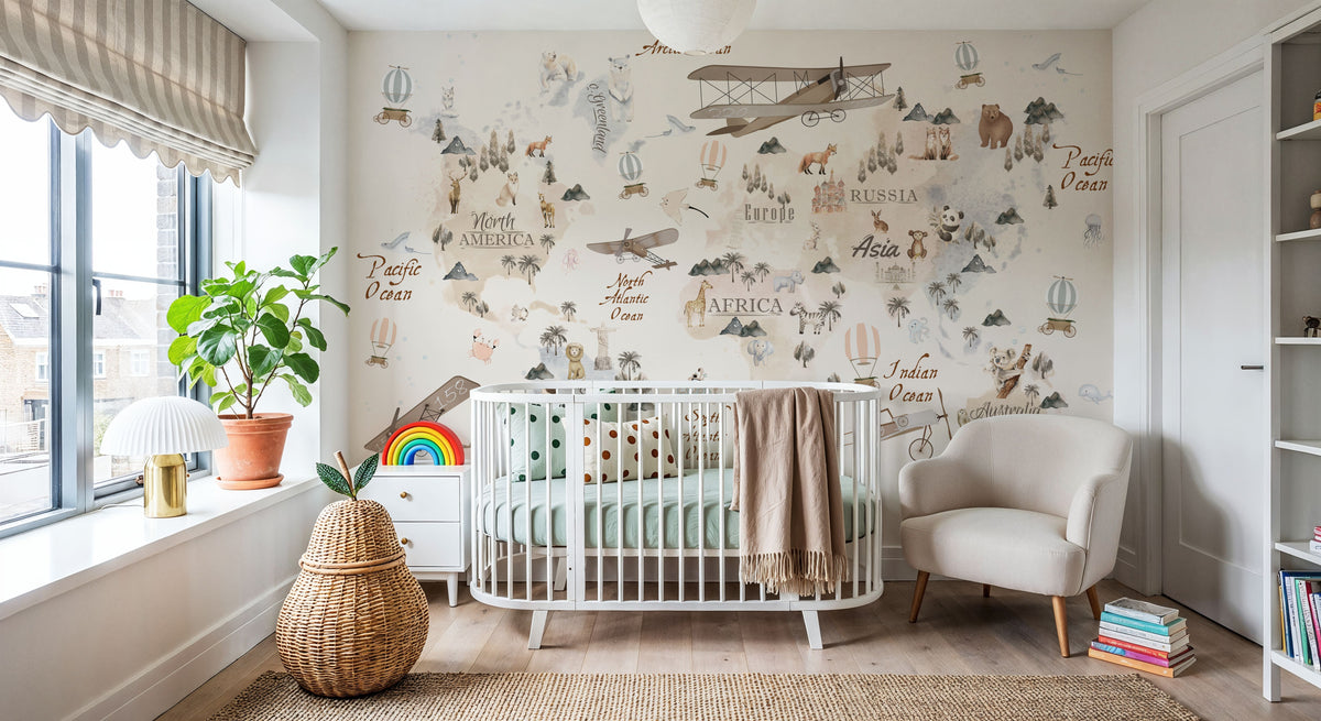 My First World Map Mural Wallpaper - room preview 02