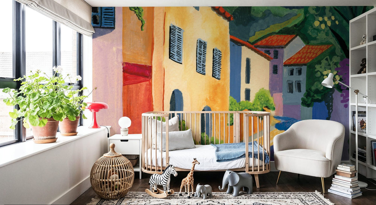 Stroll Down the Street Mural Wallpaper - room preview 02
