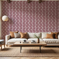 Verdant Plume, Chalky Rose Mural Wallpaper - room preview 02