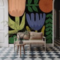 Flower Toss IV Mural Wallpaper - room preview 02