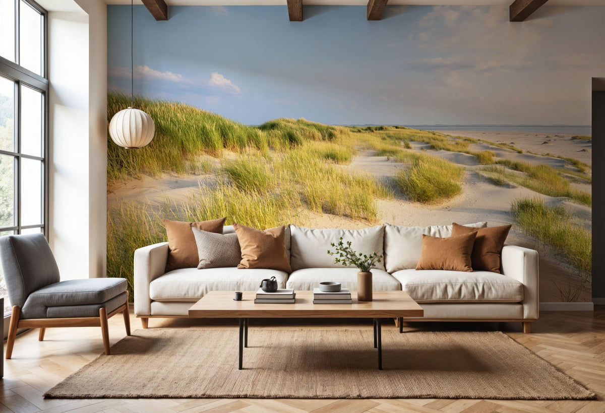 Beach Grass Dunes Mural Wallpaper - room preview 02